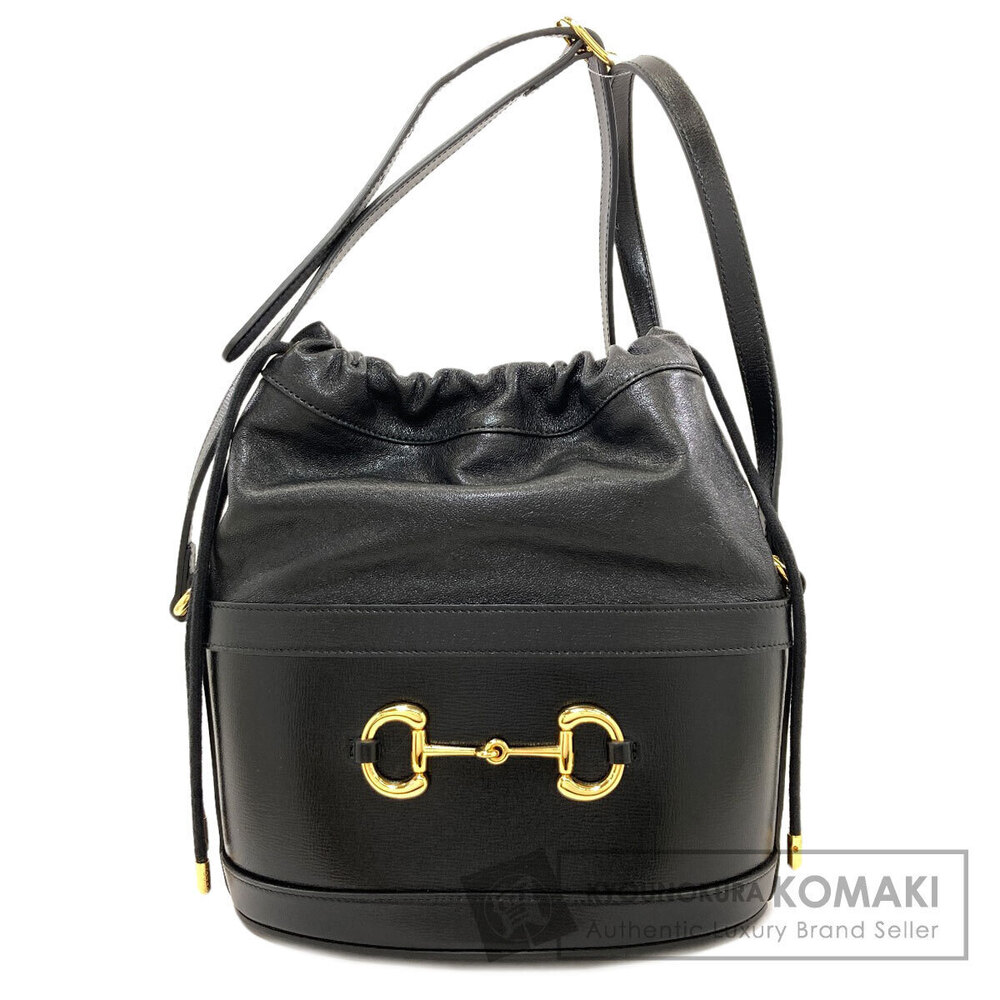 GUCCI Horsebit Bucket Bag Shoulder Leather